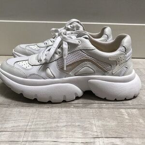 Maje White Sneakers with Chunky Platform Sole